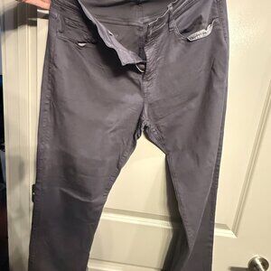 7 For All Mankind Luxe Straight Jeans Men's 36 Black Cotton Denim Slim Workwear